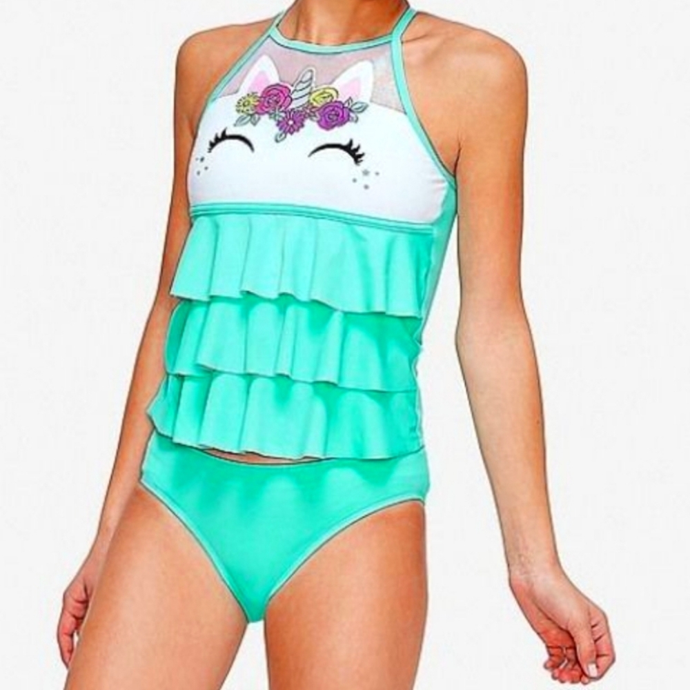 Girl's unicorn tankini